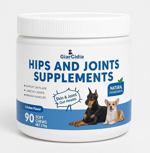 Hip and Joint Supplements for Dogs, Natural Soft Chews.